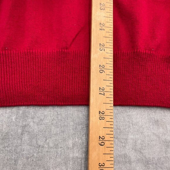 Chaps Ralph Lauren Sweater Men‎ XLarge 46 Red Crest Cotton Cashmere Classic NWT - Picture 10 of 13